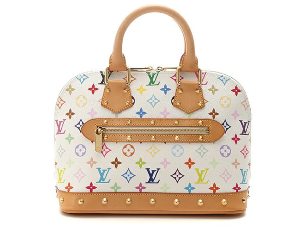 LOUIS VUITTON Alma Handbag Multicolor Blanc White